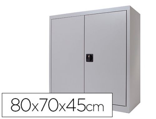 Armario metalico rocada dois portas inclui uma prateleira 90x70x45 cm acabamento ac00 cinza/cinza , Rocada , 150660 , 8427951160010